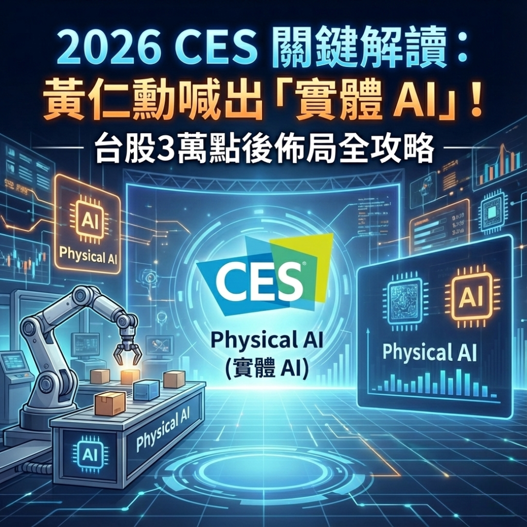 2026 CES關鍵解讀:黃仁勳喊出「實體 AI」!台股3萬點後佈局全攻略