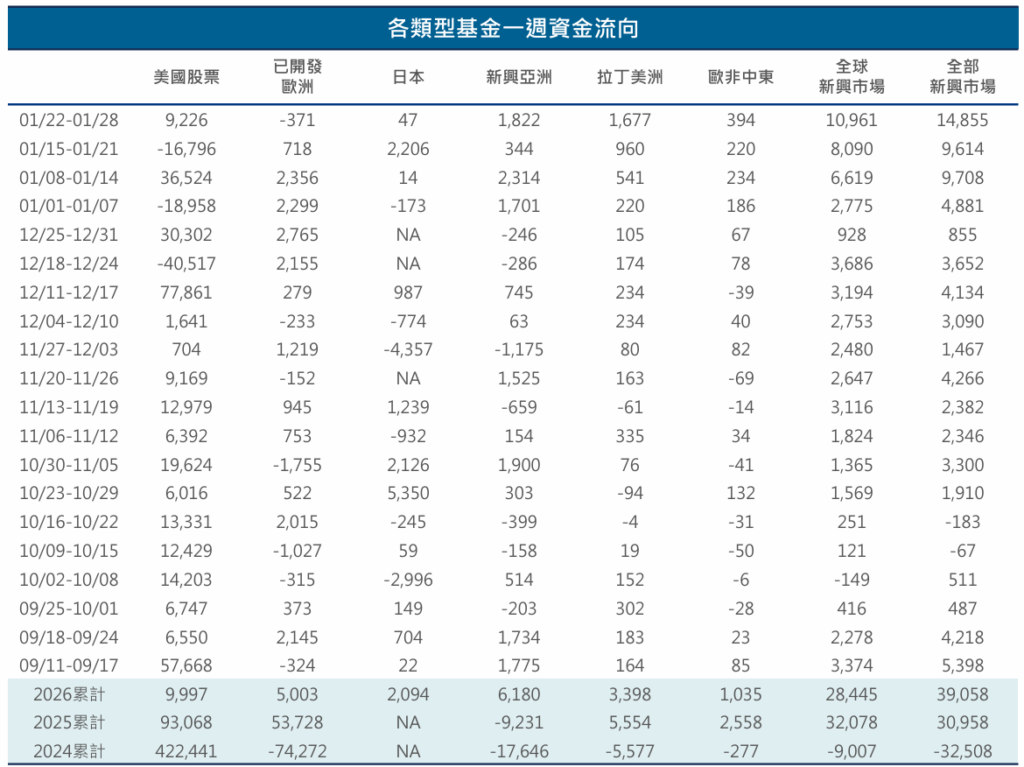 資金流向
新興市場